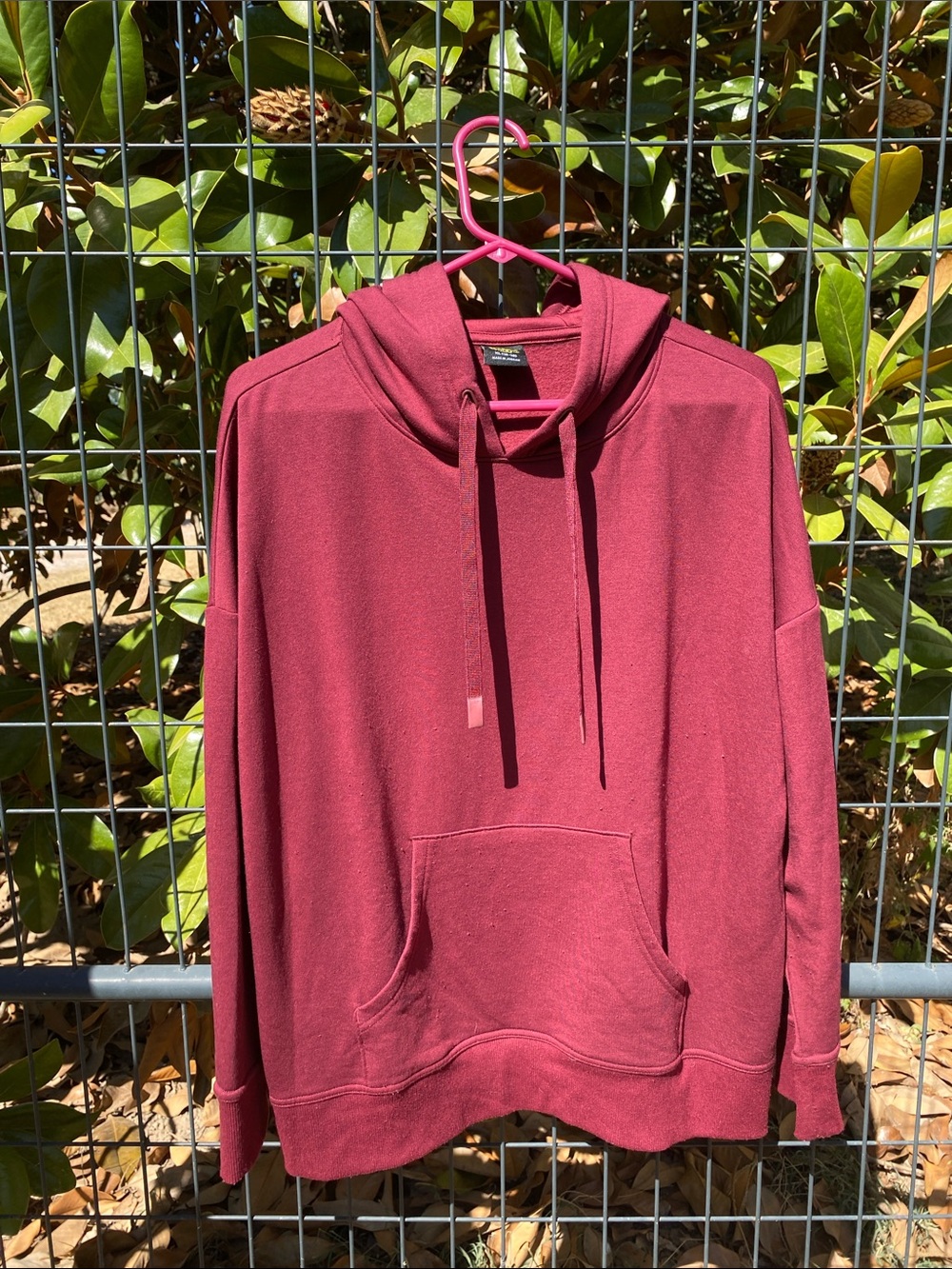 Athletic Works Pullover Maroon Hoodie XLarge (16-18) Kangaroo Pocket
